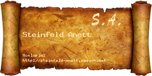 Steinfeld Anett névjegykártya