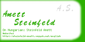 anett steinfeld business card